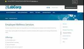 
							         Employee Wellness Services | LabCorp								  
							    