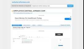 
							         employeecentral.amway.com at WI. Amway Single Sign-on ...								  
							    