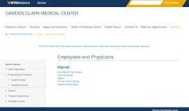
							         Employees and Physicians | Camden Clark Medical Center								  
							    