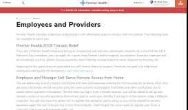 
							         Employees and Providers | Premier Health								  
							    