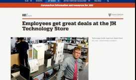 
							         Employees get great deals at the JH Technology Store | Hub								  
							    