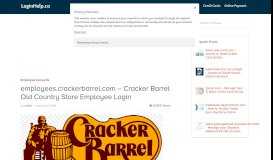 
							         employees.crackerbarrel.com - Cracker Barrel Old ... - Login Helps								  
							    