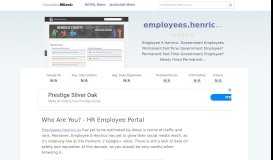 
							         Employees.henrico.us website. Who Are You? - HR Employee Portal.								  
							    