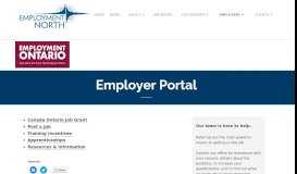 
							         Employer Portal – Employment North								  
							    