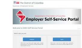 
							         Employer Self-Service Portal - DC.gov								  
							    