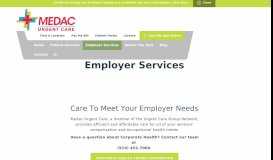 
							         Employer Services | Medac Health | Urgent Care								  
							    