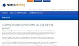 
							         Employers | Custom Staffing								  
							    
