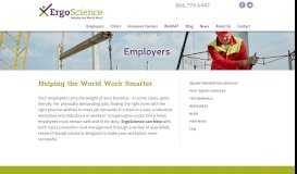 
							         Employers - ErgoScience								  
							    