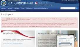 
							         Employers | NYSLRS | Office of the New York State Comptroller								  
							    