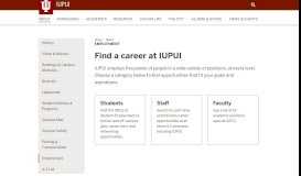 
							         Employment: About: IUPUI								  
							    