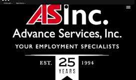 
							         Employment - Advance Services Inc.								  
							    