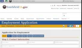 
							         Employment Application | Employment | Smithfield, Virginia - Town of ...								  
							    