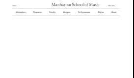 
							         Employment at MSM: Admission Counselor - Manhattan School of Music								  
							    