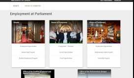 
							         Employment at Parliament | Emplois au Parlement								  
							    