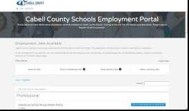 
							         Employment - Cabell County Schools								  
							    