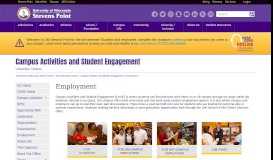 
							         Employment - Campus Activities and Student Engagement | UWSP								  
							    