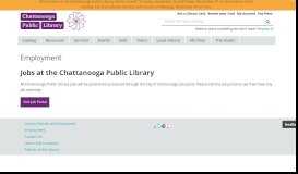 
							         Employment - Chattanooga Public Library								  
							    