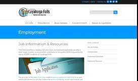 
							         Employment | City of Cuyahoga Falls								  
							    