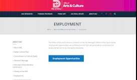 
							         Employment – City of Dallas Office of Cultural Affairs								  
							    