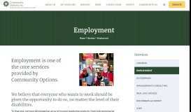 
							         Employment | Community Options, Inc.								  
							    