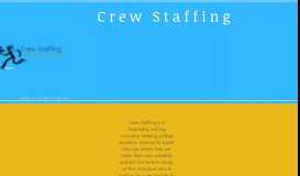 
							         Employment - Crew Staffing								  
							    