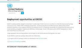 
							         Employment - Current Vacancies - United Nations Office on Drugs and ...								  
							    