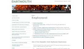 
							         Employment - Dartmouth College								  
							    