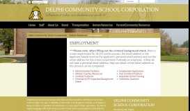 
							         Employment - Delphi Community School Corporation								  
							    