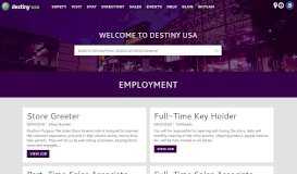 
							         Employment – Find & Apply for Jobs at Destiny USA								  
							    