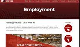 
							         Employment - Great Bend USD 428								  
							    