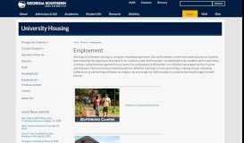 
							         Employment | Housing | Georgia Southern University								  
							    