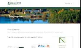 
							         Employment | Human Resources - Paul Smith's College								  
							    