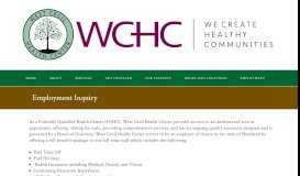 
							         Employment Inquiry - West Cecil Health Center								  
							    