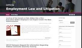 
							         Employment Law and Litigation - Orrick Blogs								  
							    