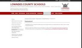 
							         Employment - Lowndes County Schools								  
							    