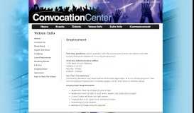 
							         Employment - NIU - Convocation Center - Northern Illinois University								  
							    