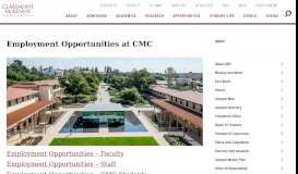 
							         Employment Opportunities at CMC | Claremont McKenna College								  
							    