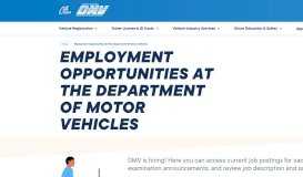 
							         Employment Opportunities at DMV - CA.gov								  
							    
