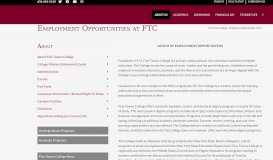 
							         Employment Opportunities at FTC | Five Towns College								  
							    