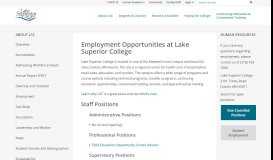 
							         Employment Opportunities at Lake Superior College – Lake ...								  
							    