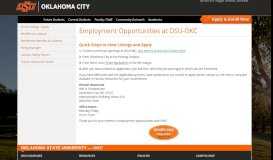 
							         Employment Opportunities at OSU-OKC | Oklahoma State University ...								  
							    
