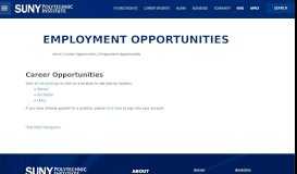 
							         Employment Opportunities at SUNY POLYTECHNIC INSTITUTE								  
							    