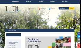 
							         Employment Opportunities - City of Tifton								  
							    