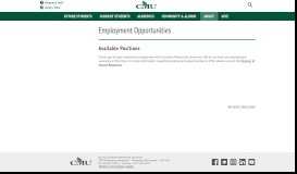 
							         Employment Opportunities | CMU								  
							    