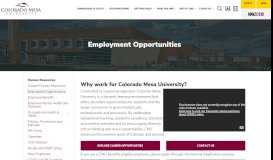 
							         Employment Opportunities | Colorado Mesa Univ.								  
							    