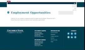 
							         Employment Opportunities | Columbus State Community College								  
							    
