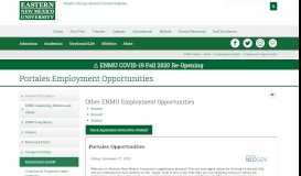 
							         Employment Opportunities - ENMU								  
							    