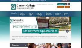 
							         Employment Opportunities - Gaston College								  
							    