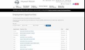 
							         Employment Opportunities | Hayward Nissan								  
							    