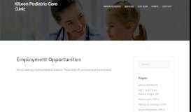 
							         Employment Opportunities - Killeen Pediatric Care Clinic								  
							    